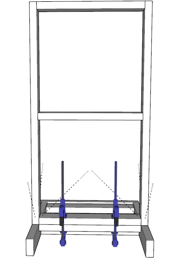 Adding diagonal screws to DIY frame