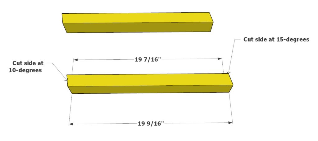 DIY chair arm rest cut list