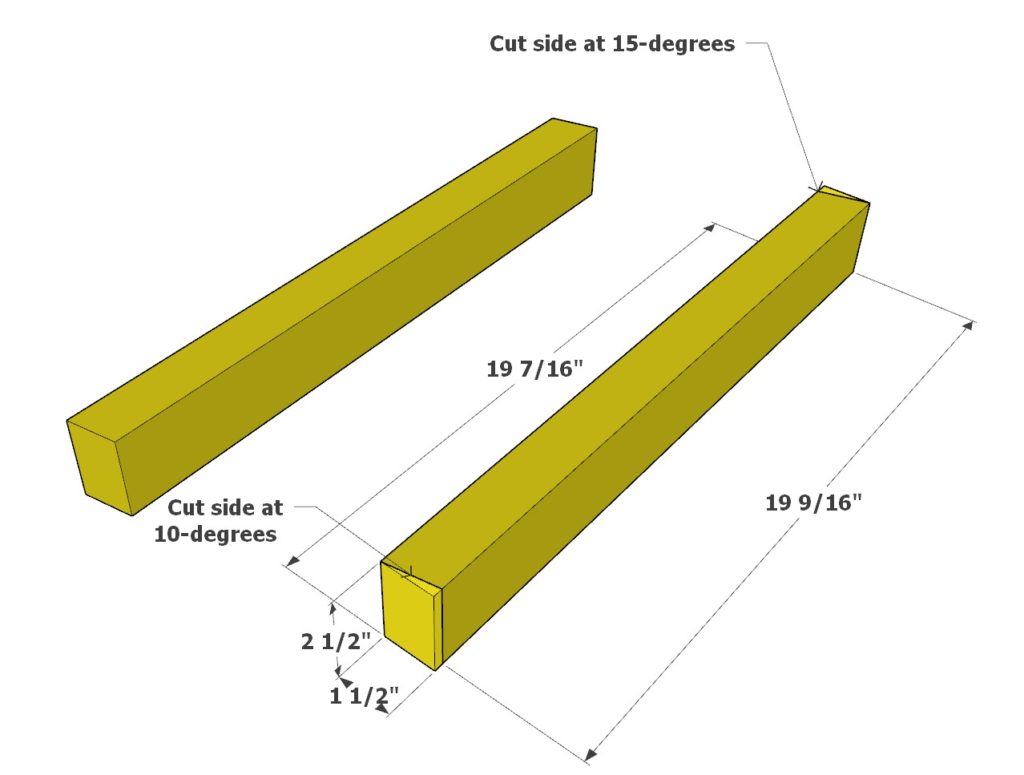 DIY chair arm rest cut list