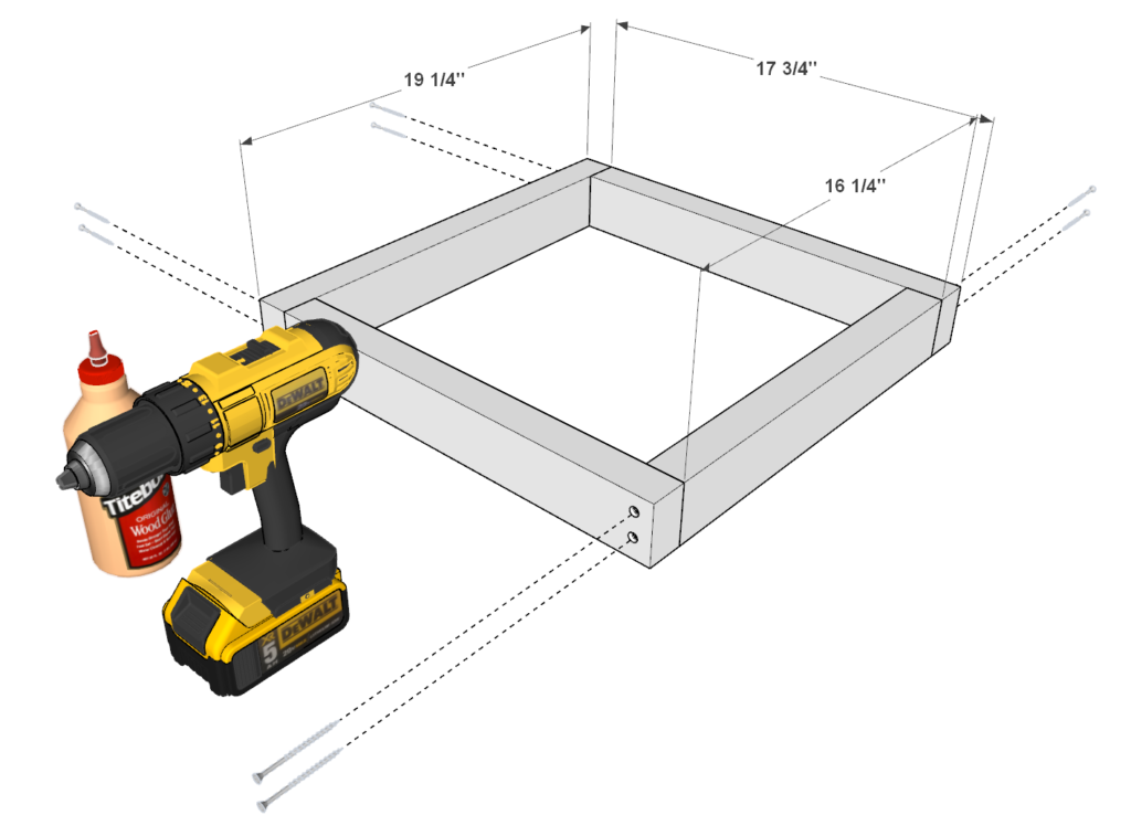DIY barstool frame assembly