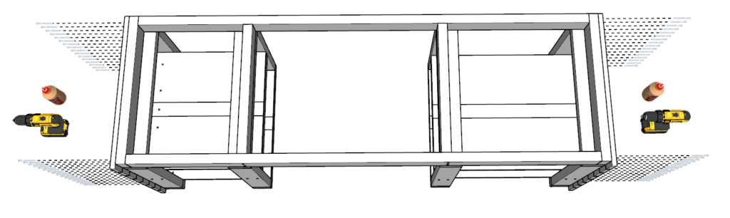 Adding side panels to DIY desk
