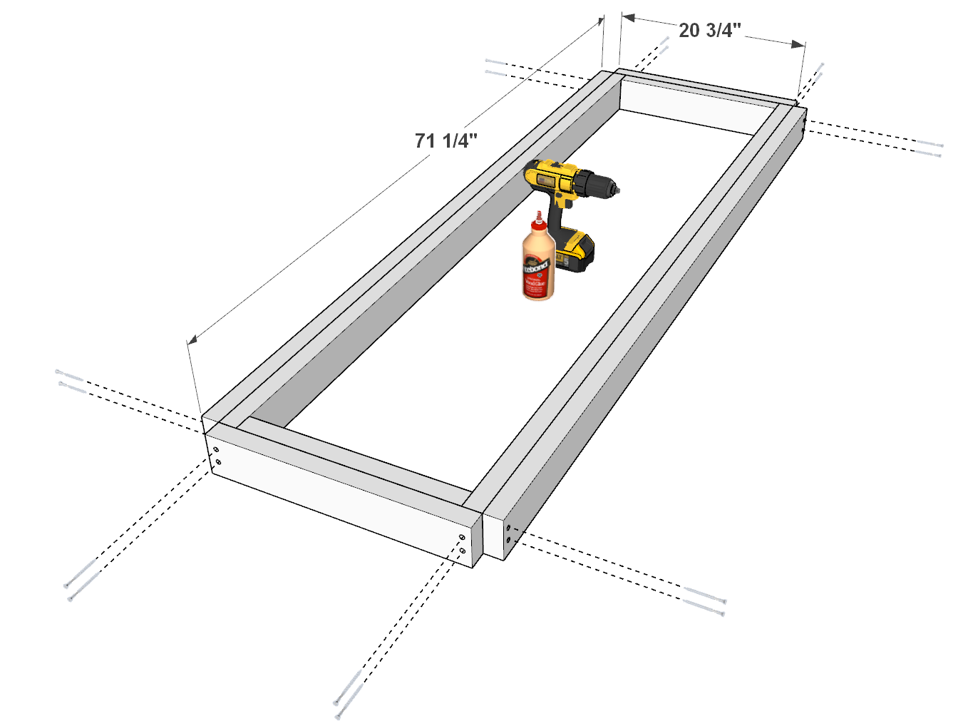 DIY desk with hidden compartment DIY projects plans