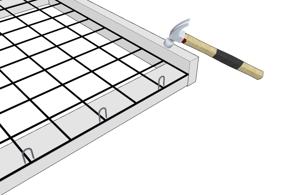 Securing metal mesh with metal clips