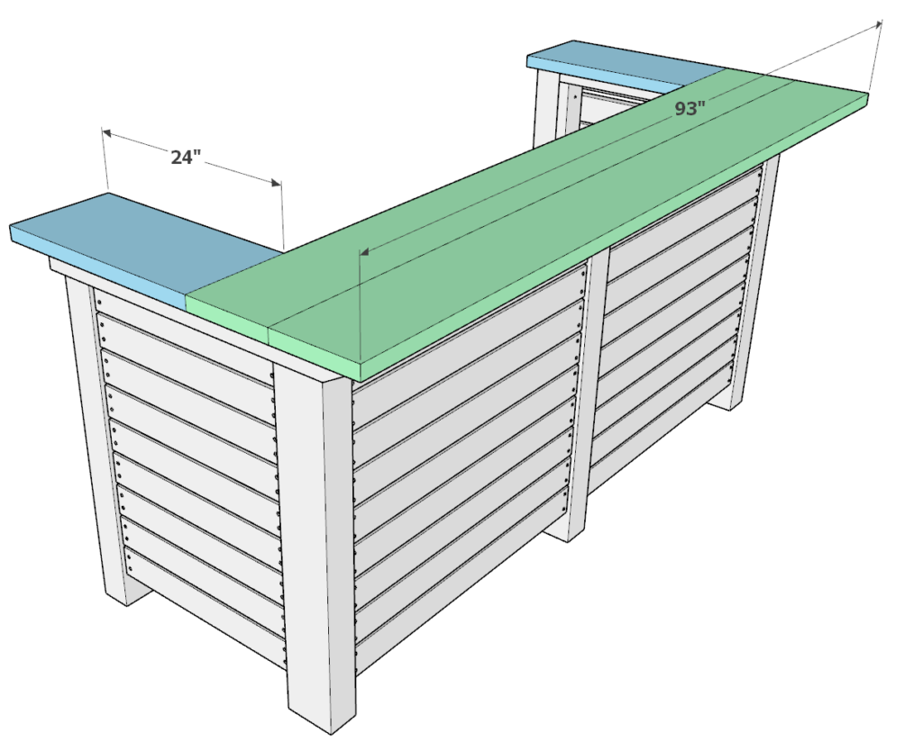 Adding DIY outdoor bar table top