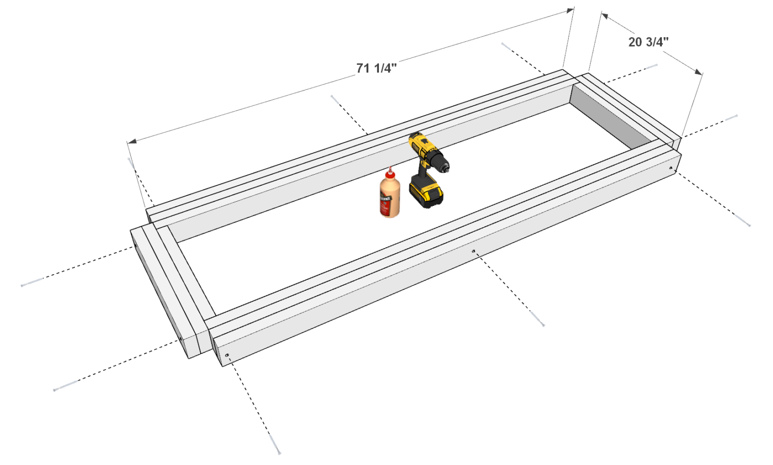 DIY desk with hidden compartment DIY projects plans