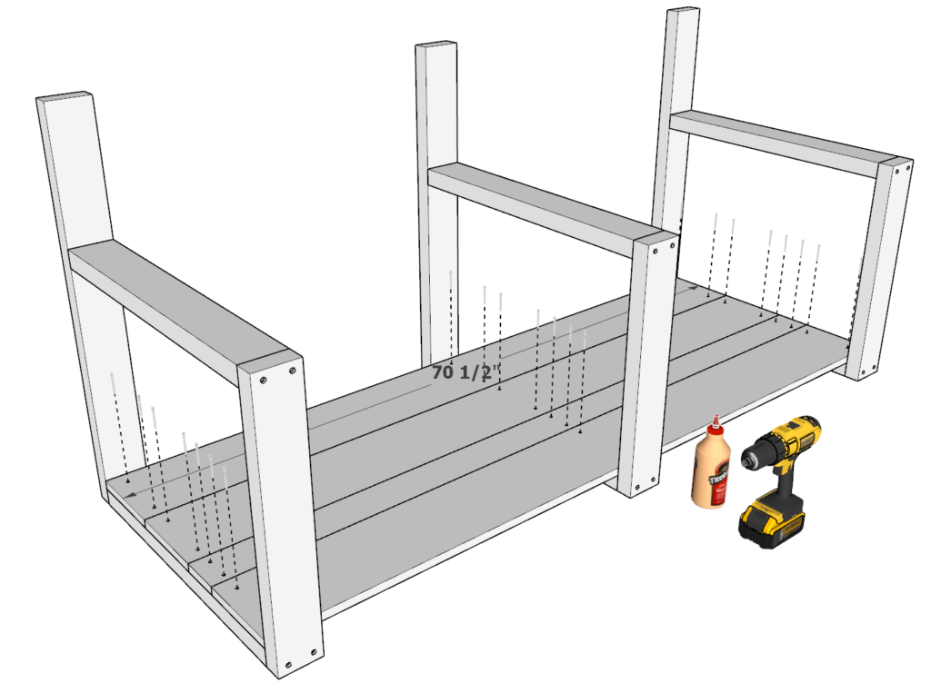 DIY coffee bar storage shelf assembly