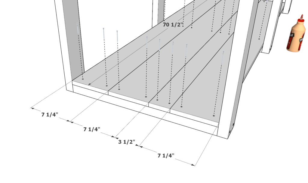 DIY coffee bar storage shelf assembly