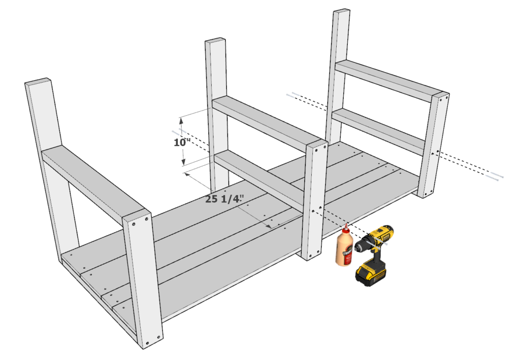 coffee bar shelf installation