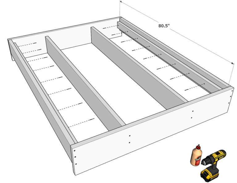 DIY queen bed frame DIY projects plans