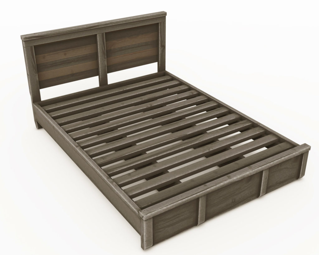 DIY queen wood bed frame plans and blueprints