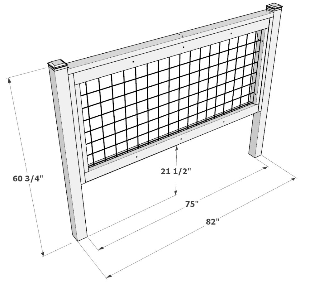 DIY fence panel with measurements