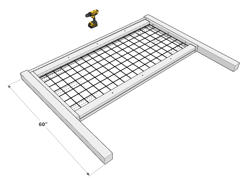 Adding fence post to DIY fence panel