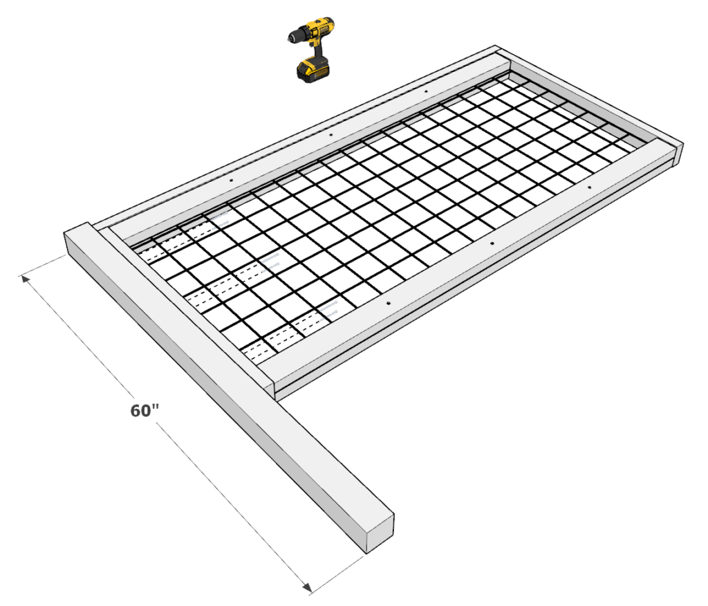 Adding fence post to DIY fence panel