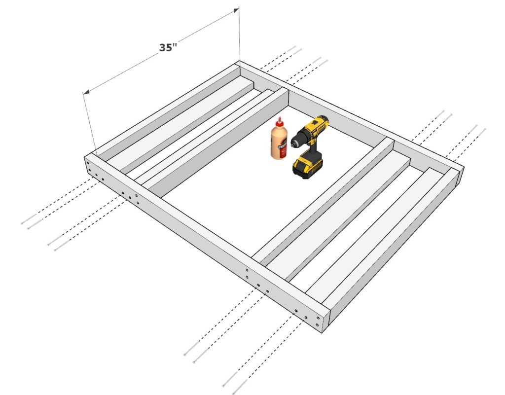 DIY doghouse door frame assembly