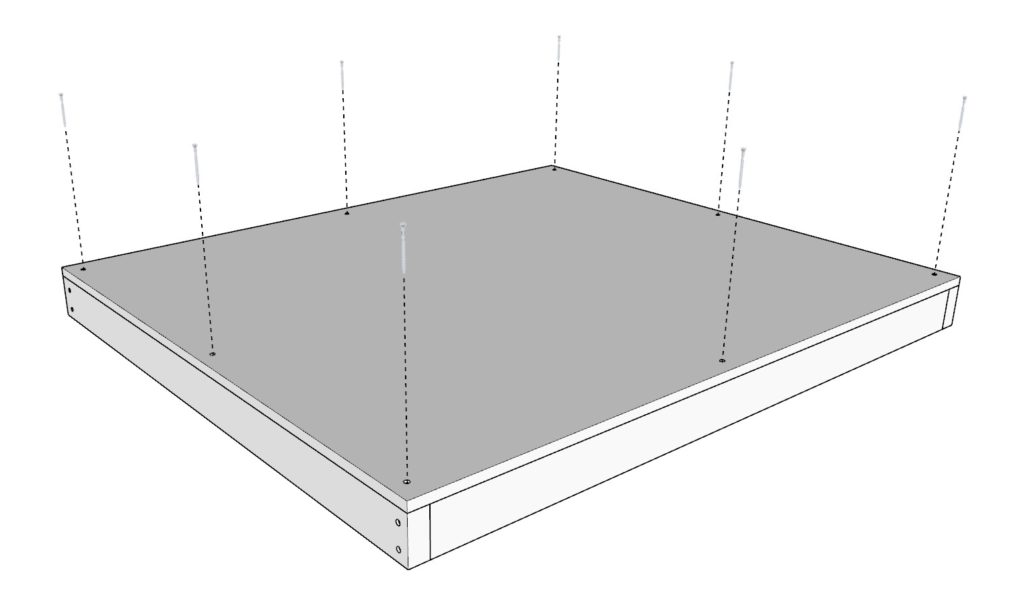 DIY doghouse flood frame assembly