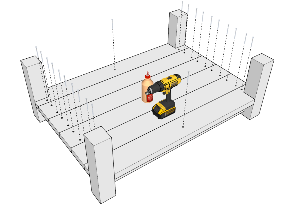 Making the shelve and storage space of the DIY coffee table