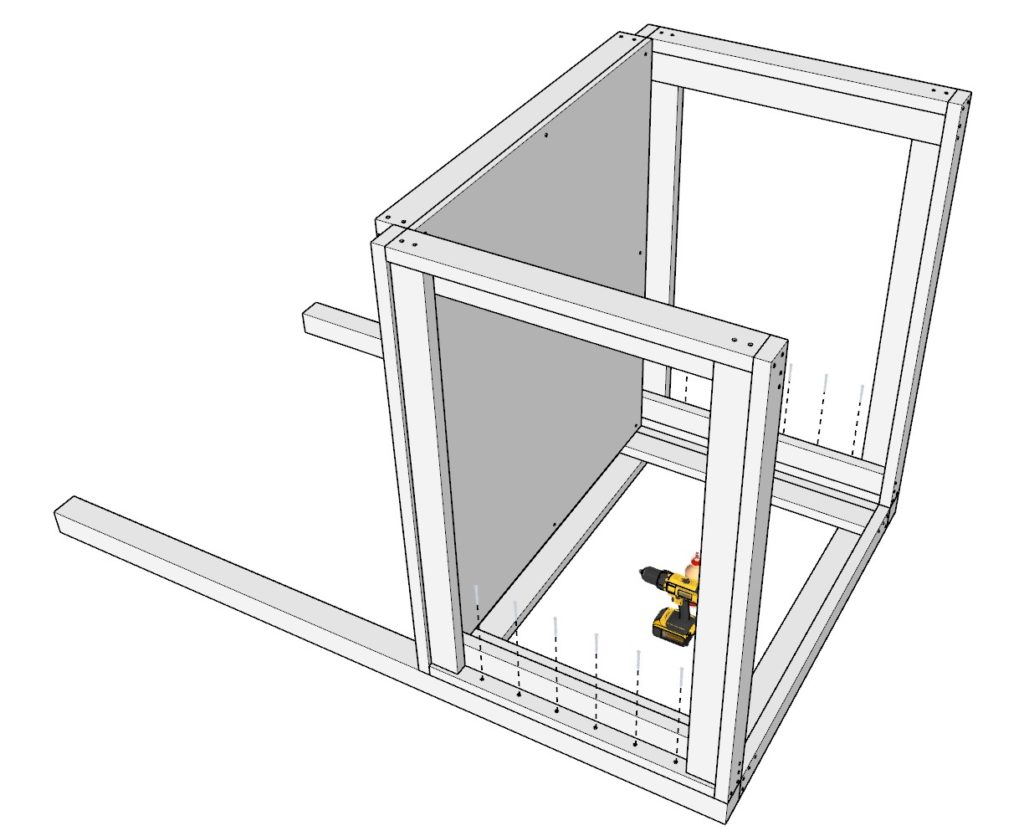 DIY doghouse main frame assembly