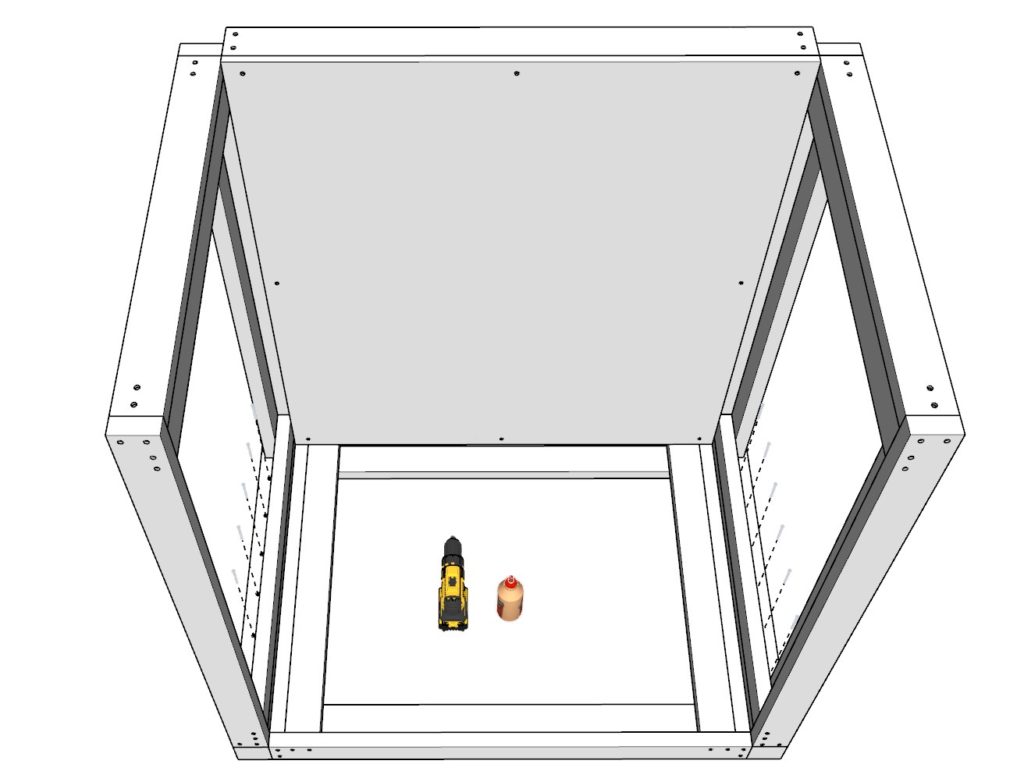 DIY doghouse main frame assembly
