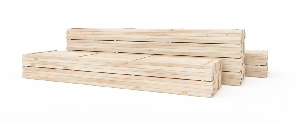Douglas fir wood lumber pallet