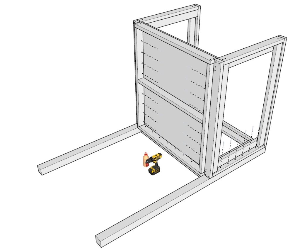 DIY doghouse main frame assembly
