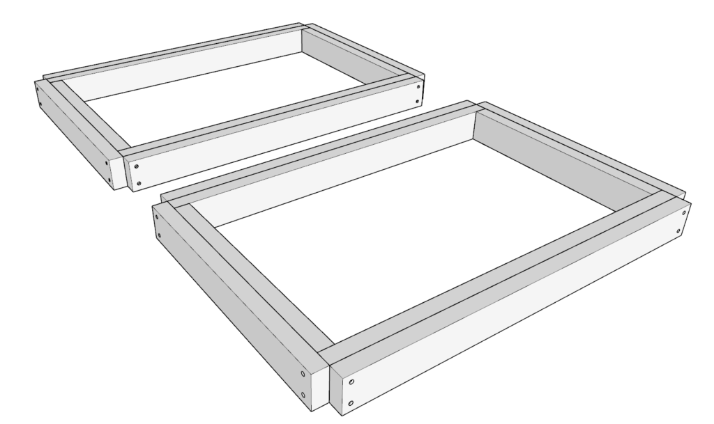 DIY coffee table frame assembly