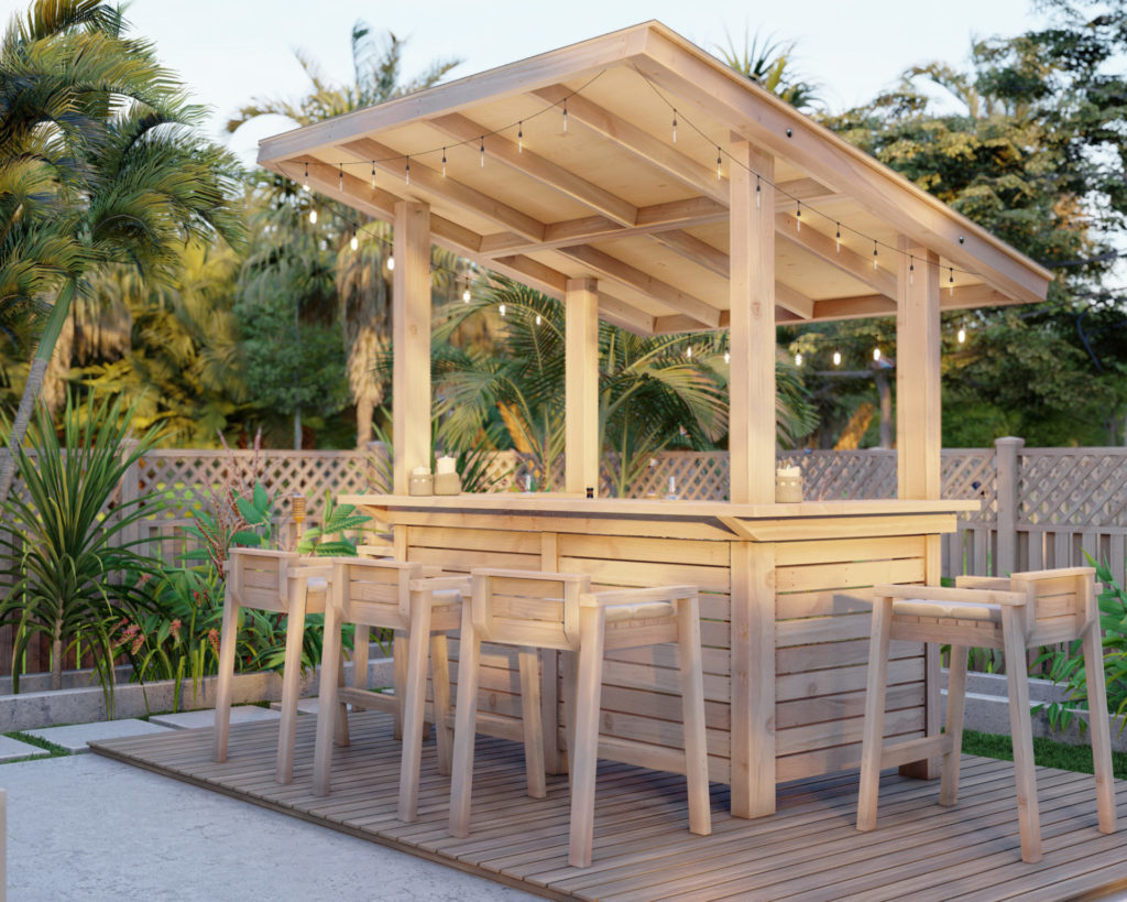 DIY plans for outdoor bar with cover   DIY projects plans