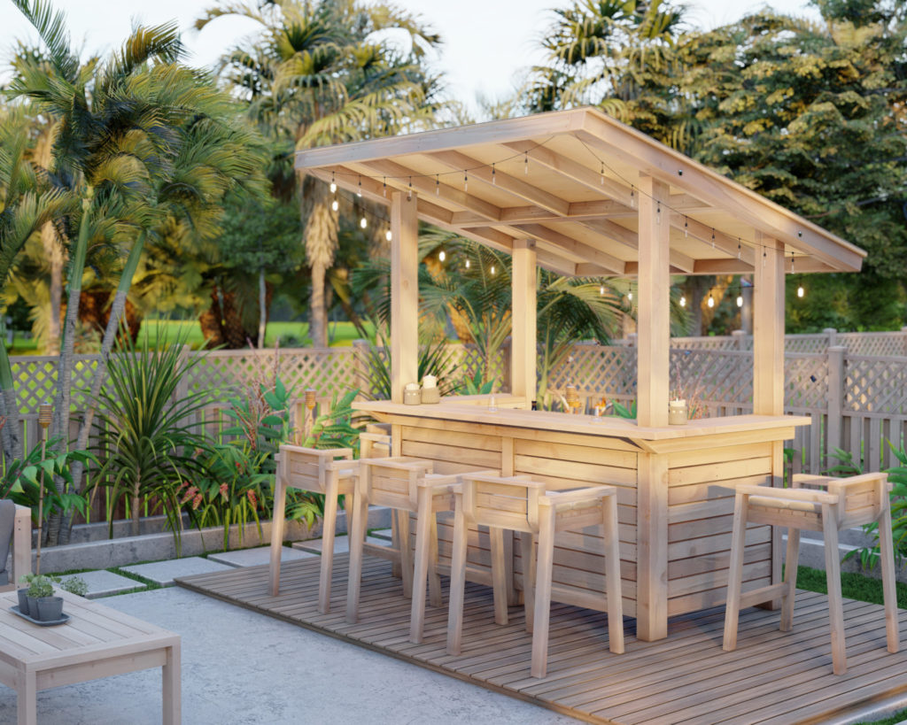 DIY plans for outdoor bar with cover   DIY projects plans