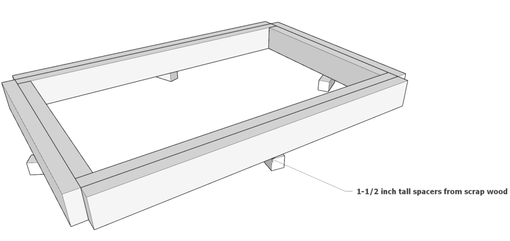 DIY coffee table frame assembly