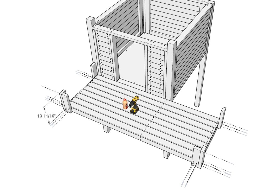 Adding railing to the doghouse