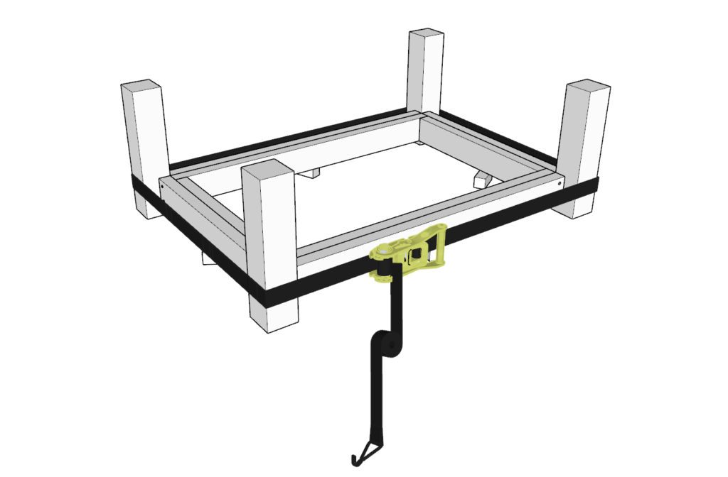 DIY coffee table frame assembly