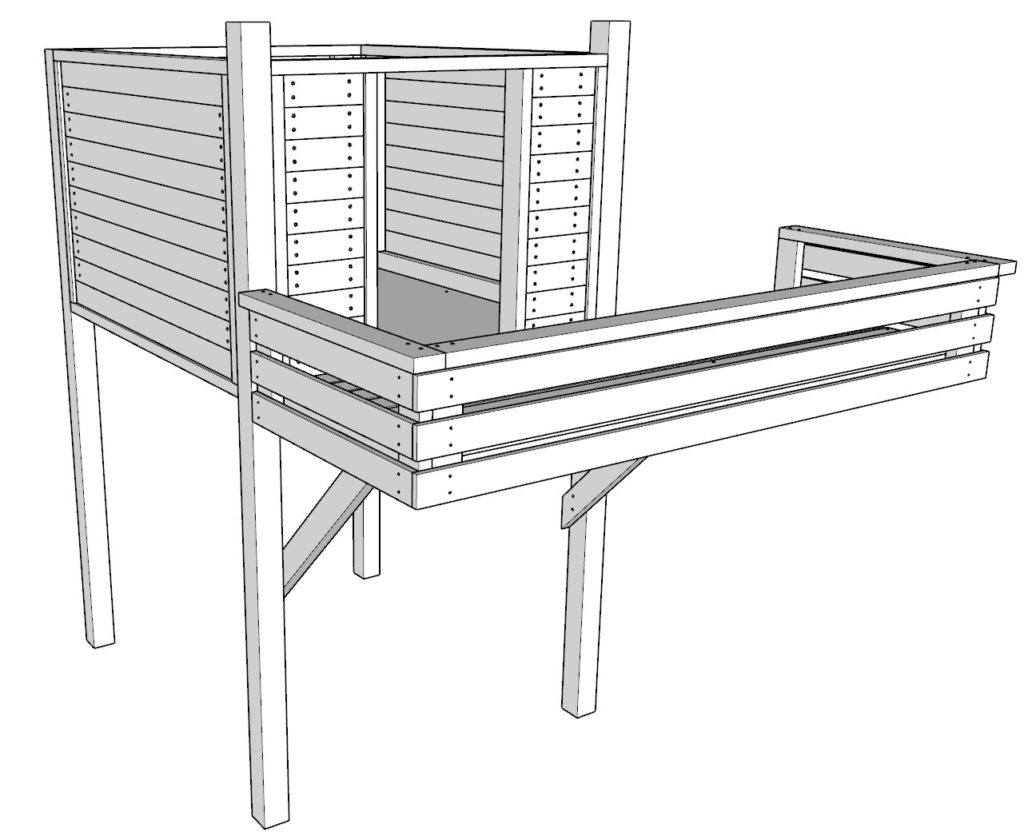 Adding railing to the doghouse