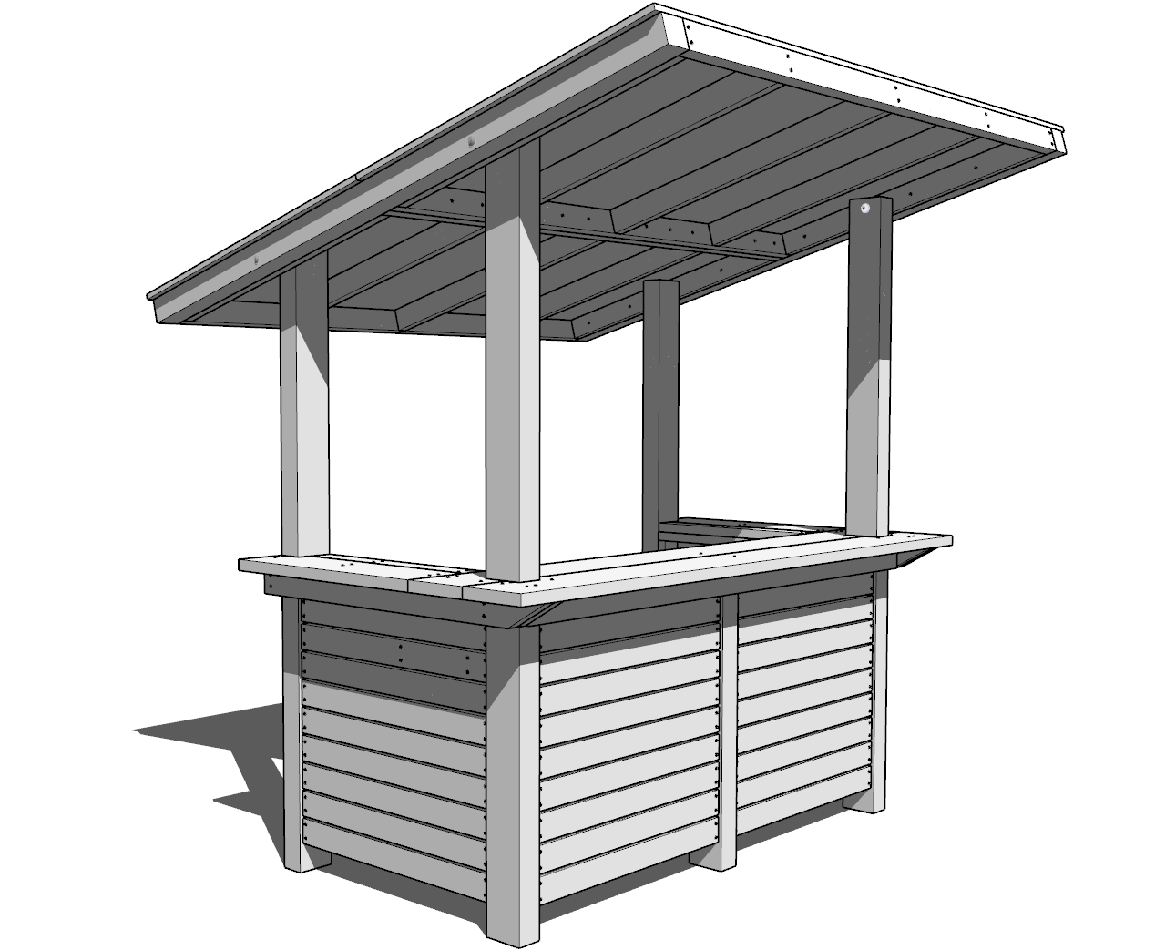 DIY plans for outdoor bar with cover DIY projects plans