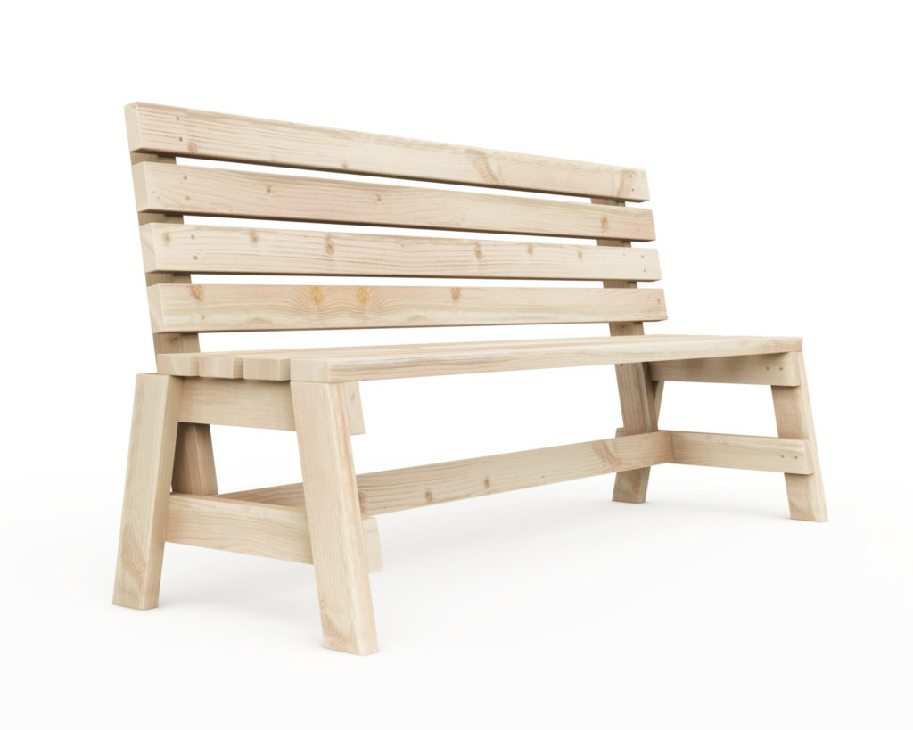 DIY wooden bench, garden bench, and patio bench plans