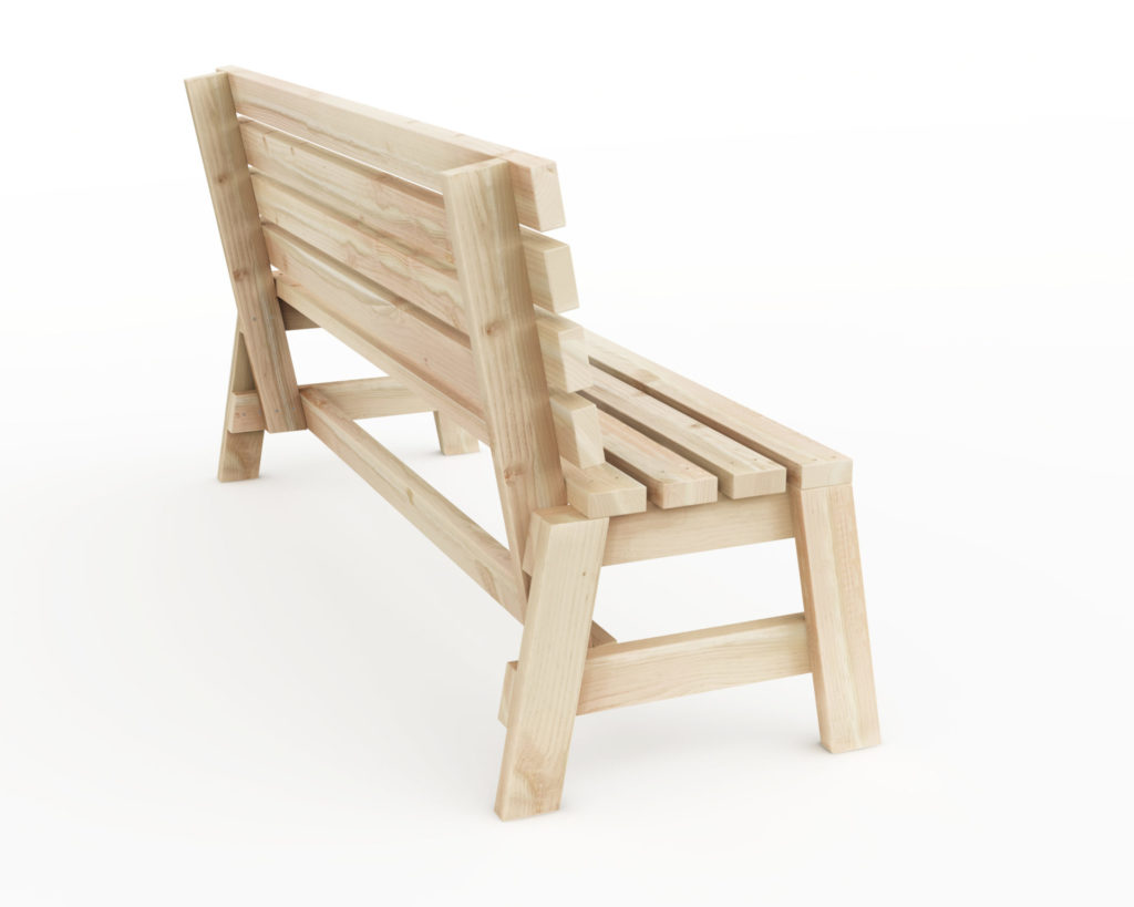 DIY wooden bench, garden bench, and patio bench plans