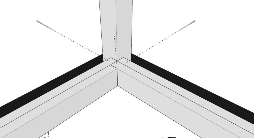 DIY coffee table frame assembly