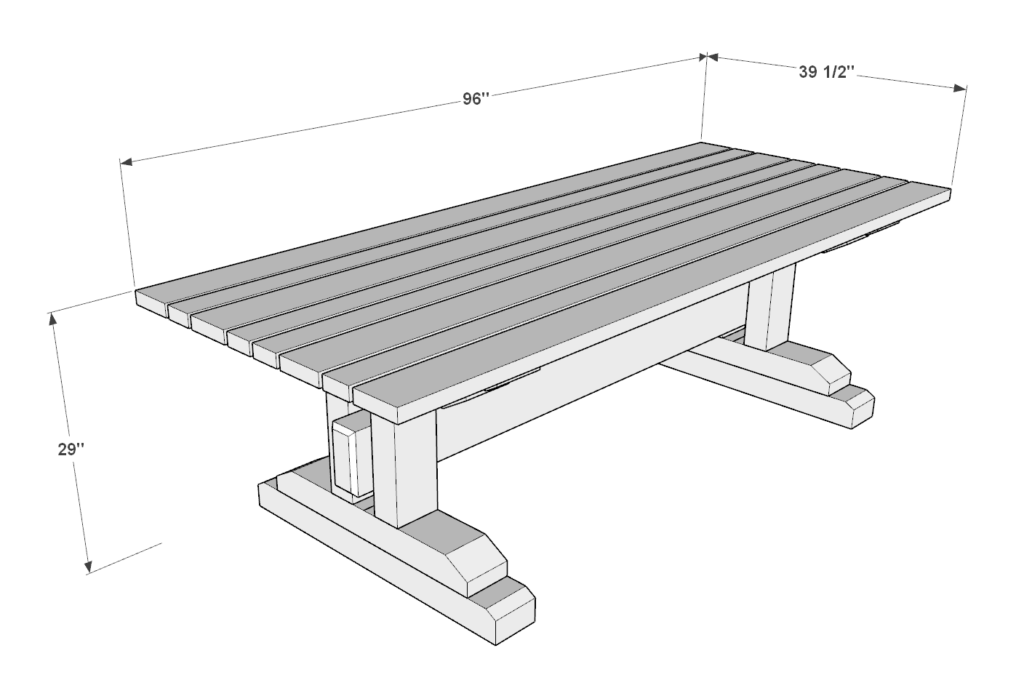 outdoor table measurements