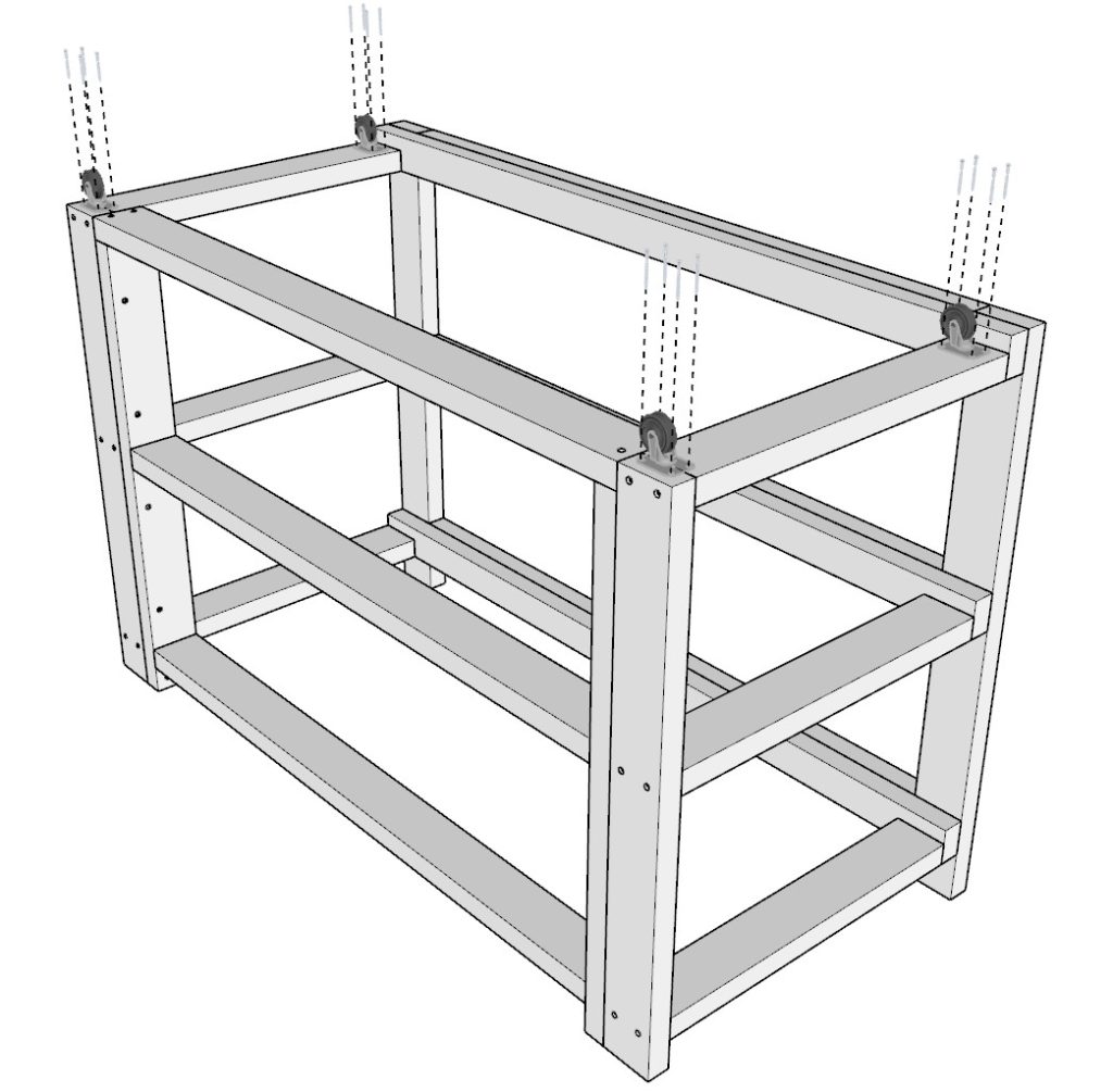 Adding wheels to DIY bar