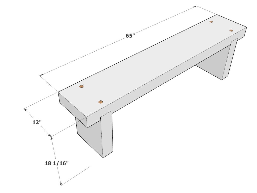 DIY patio bench measurements