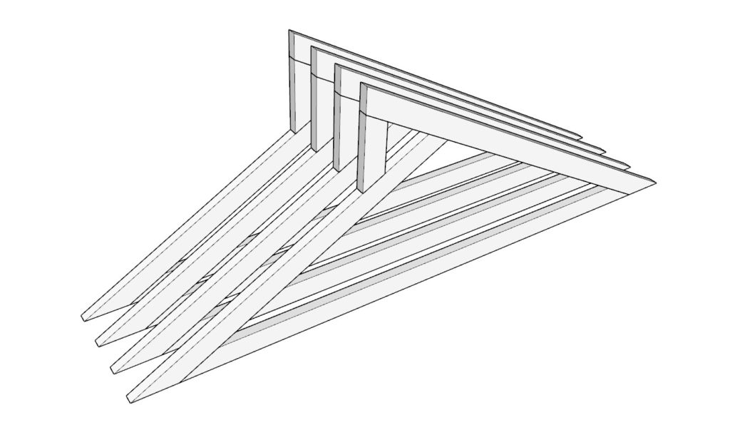 DIY greenhouse rafter construction