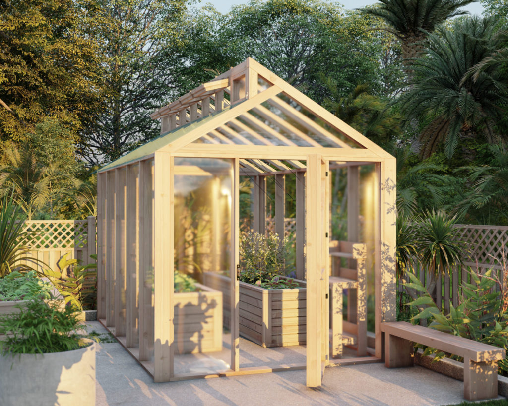 building a wooden greenhouse