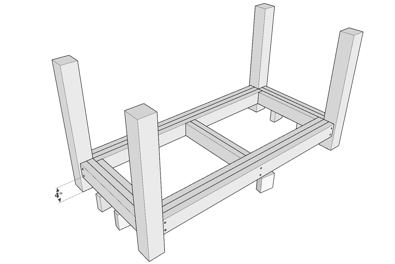 easy diy kitchen table with no tools