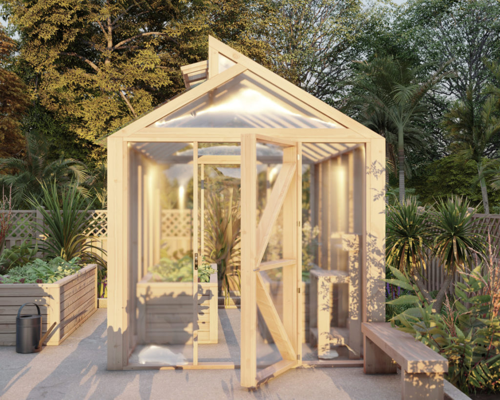 building a wooden greenhouse