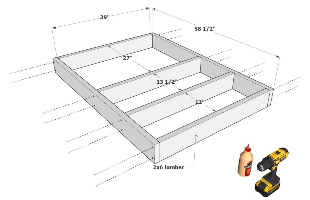 DIY bar 2x6 frame construction