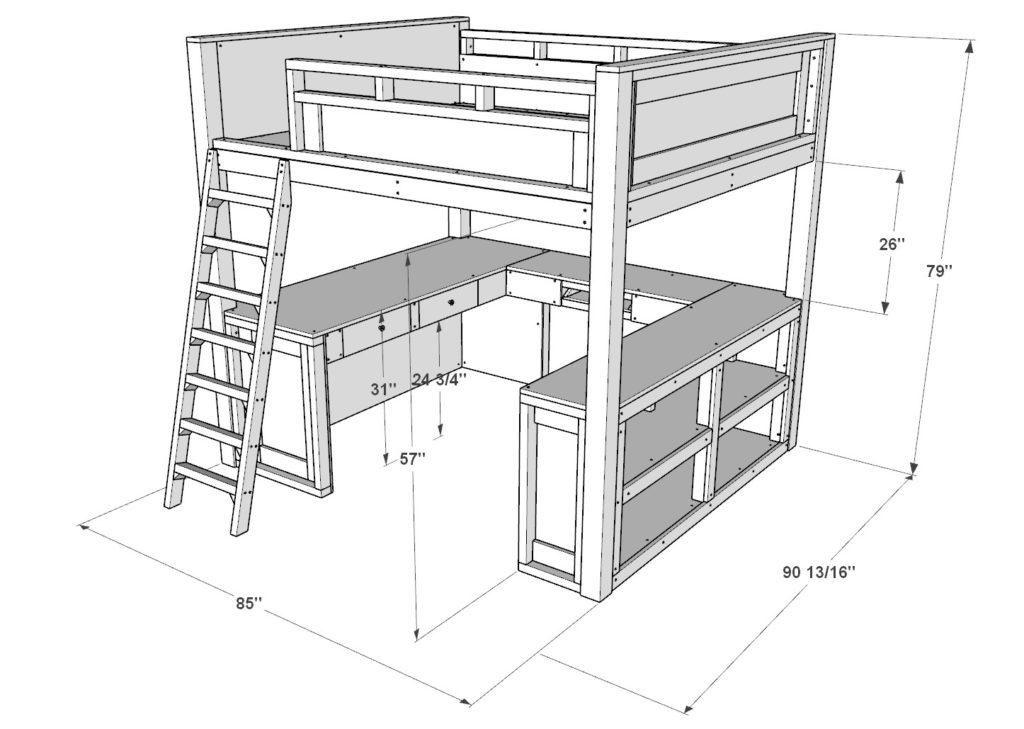 DIY loft bed dimensions
