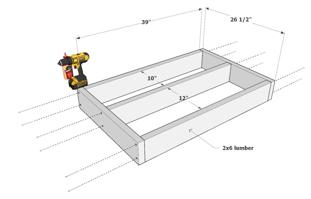 DIY bar 2x6 frame construction