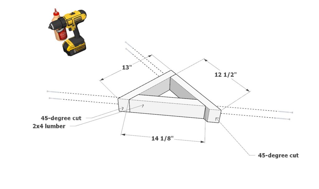 DIY bar top supports installation