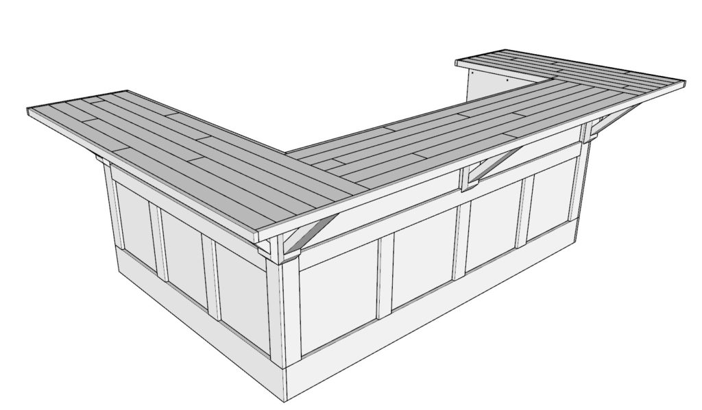 Adding trip to bar top