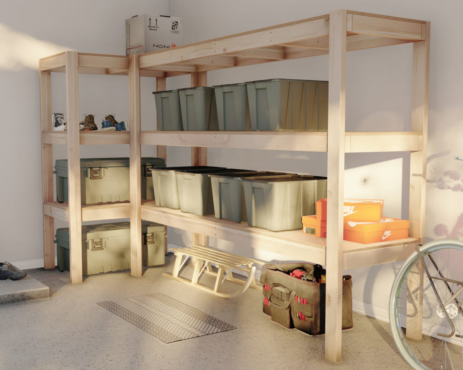 DIY garage storage shelves PDF plan DIY projects plans