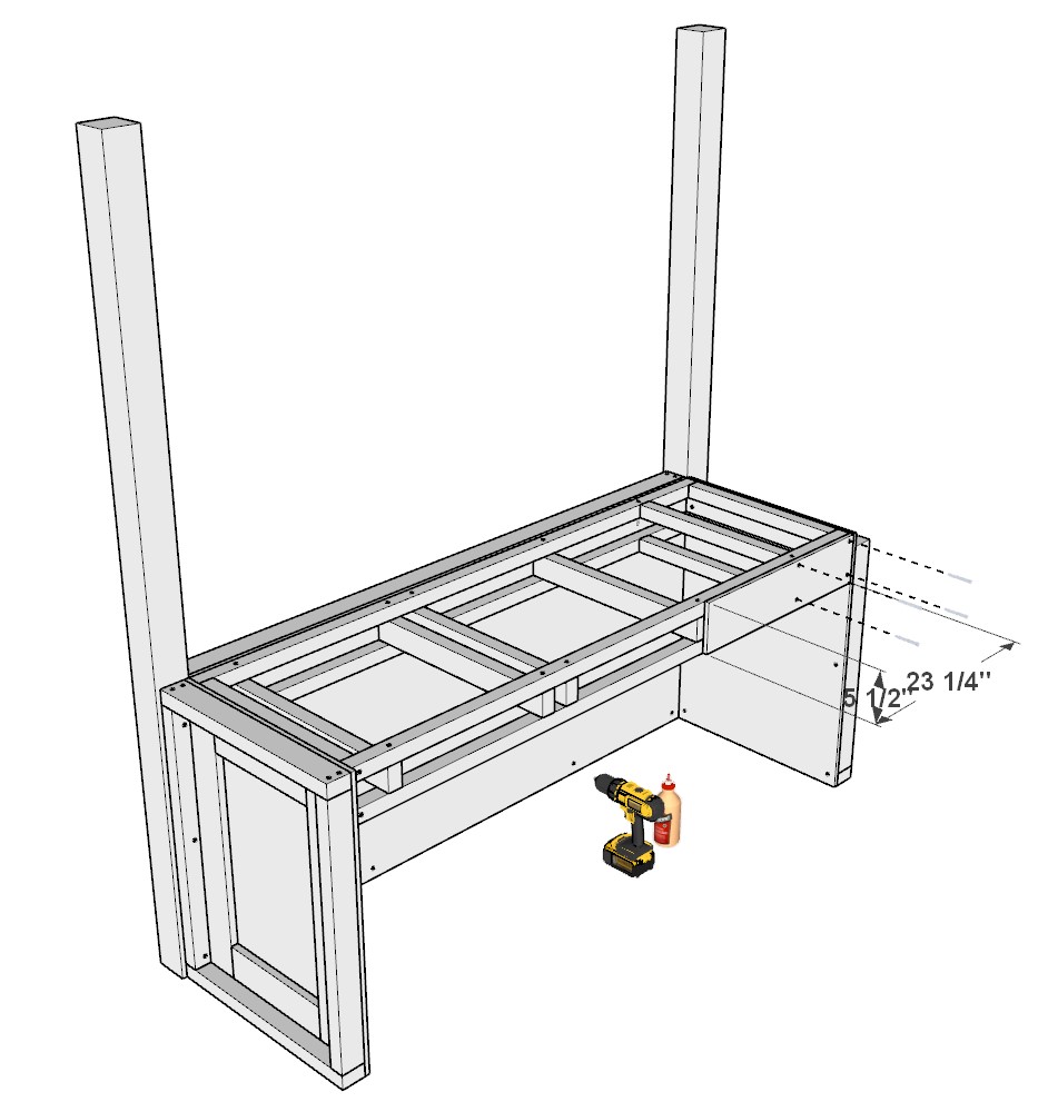 Adding a plywood spacer to DIY loft bed frame