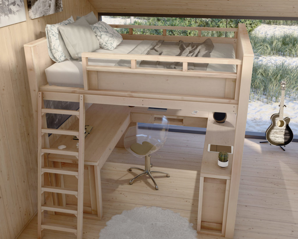 DIY loft bed Sleep & Study, DIY bed,